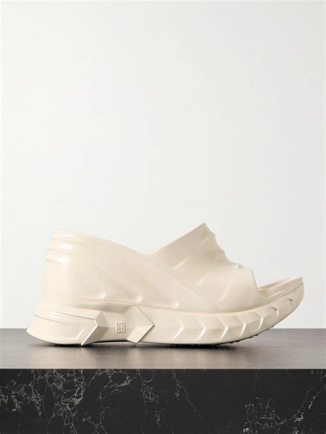 givenchy marshmallow platform wedge mules